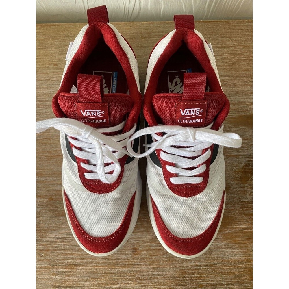 Vans Women's Red and White Sneakers - Picture 2 of 16